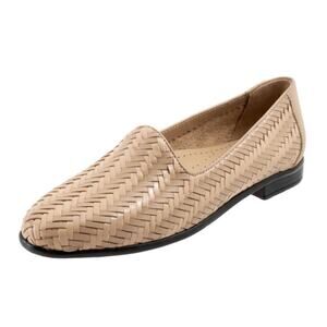 Trotters Womens Liz III Loafers 7.5 NARROW Brown Woven Leather Slip-On NWOB